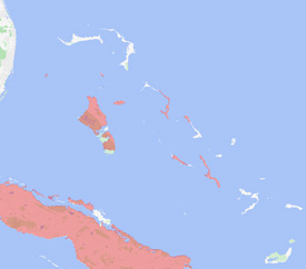 Range map of Anolis angusticeps